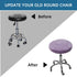 2 Pack Shukii Stool Covers - Soft Slipcover with Elastic Cushion for Bar Round Chair (Purple, Extra Large)