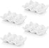 4 Pack 24 Countertop DEAYOU Cups Egg Tray Holders, Porcelain Egg Container for Fridge, Ceramic Eggs Keeper Storage