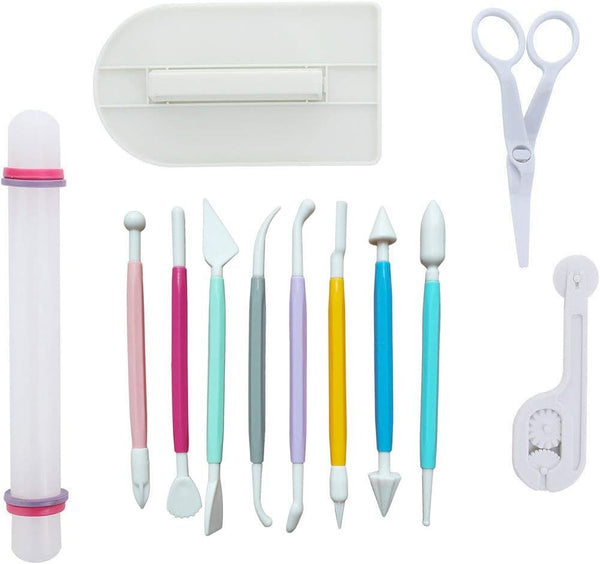 Marshmallow Fondant Cake Decorating Tool, 12 Pcs Sugarcraft Gumpaste Icing Supplies Kit