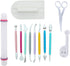 Marshmallow Fondant Cake Decorating Tool, 12 Pcs Sugarcraft Gumpaste Icing Supplies Kit