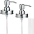 Mason Jar Soap Dispenser Lid and Pump Replacement, Brushed Stainless Steel for Regular Mouth Size Lid