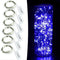 CYLAPEX 6 Pack Blue Fairy Lights Battery Operated Fairy String Lights Firefly Lights