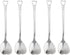10-Piece Heart-Shaped Stainless Steel Dessert Spoon Set - Elegant Design for Home, Restaurant, Cafe