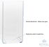 Royal Imports Acrylic Tall Rectangle Flower Vase - Decorative Centerpiece for Home or Wedding, Non Breakable Plastic