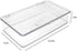 Isaac Jacobs Small Stackable Organizer Bin, Clear Storage Box with Hinged Lid, 10.75” x 6.5” x 2.4”, Home Office