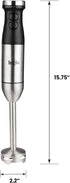Total Chef Hand Blender, Variable Speed Immersion Blender, 225W with Turbo Boost for Soups, Smoothies & Dips