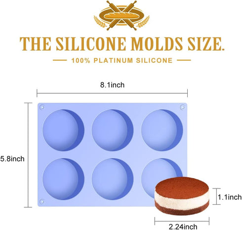 La Chat 4 PCS Candy Molds, Silicone Oreo Cookie Chocolate Molds for Candy, Cookies, Cupcake, Pudding, Jello