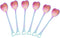 6pcs Heart Shaped Stainless Steel Spoon Set, Mini Dessert Spoons for Valentines Day