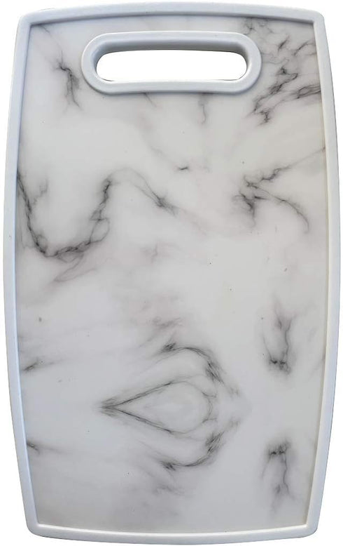 Lily's Home Kitchen Cutting Board Set (2-Piece) with Handles, Marble Finish, Non-Porous, Dishwasher Safe