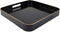 Black Square Decorative Tray with Handles, 13"*13" Versatile Serving Tray for Coffee