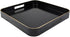 Black Square Decorative Tray with Handles, 13"*13" Versatile Serving Tray for Coffee