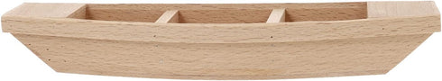 Kisangel 1pc Unfinished Miniature Wooden Boat - Wooden Row Boat with Oars, Outdoor Toys, Child Shelf Model