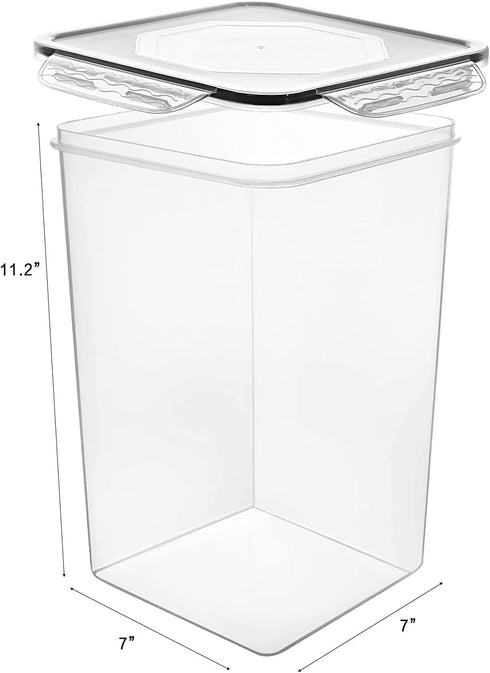 7qt 6.5L/220oz 4-Piece 4 Cups,20 M MCIRCO Extra Large / Tall Food Storage Containers, WIDE & DEEP, Plastic Airtight