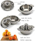 Stainless Steel Lemon Squeezer Juicer with Bowl Container for Oranges Lemons Fruit Home Made Juice