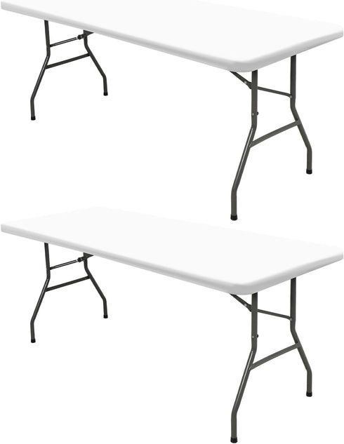 2 Pack Picnic Table Cover Fitted Tablecloths 8 Foot Rectangle Tables Elastic