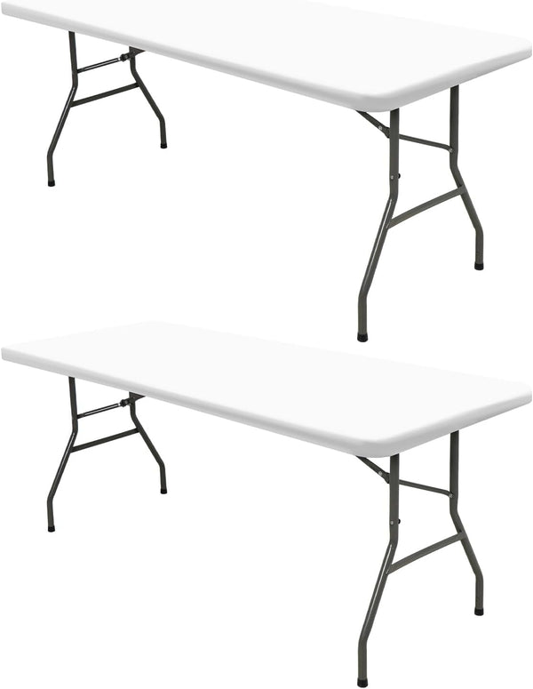 2 Pack Picnic Table Cover Fitted Tablecloths 8 Foot Rectangle Tables Elastic