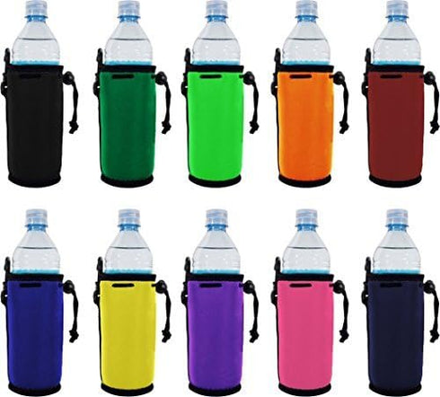 Blank Neoprene Water Bottle Coolie - Variety Color 10 Pack