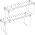 Zerodis 2 Pcs Chicken Leg Wing Grill Rack, 12 Slots Stainless Steel Barbecue Roaster Stand for Outdoor Cooking