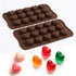 homEdge 15-Cavity Dimpled Heart Shape Chocolate Mold, Silicone for Gummy and Candy