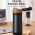 Classic Portable French Press Coffee Mug, 12 oz Stainless Steel Coffee Maker with Carry Loop