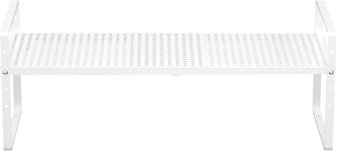 Counter 1 Pack iPEGTOP Expandable Cabinet Storage Shelf Organizer Rack, Heavy Duty Stackable Steel Metal Spice Rack