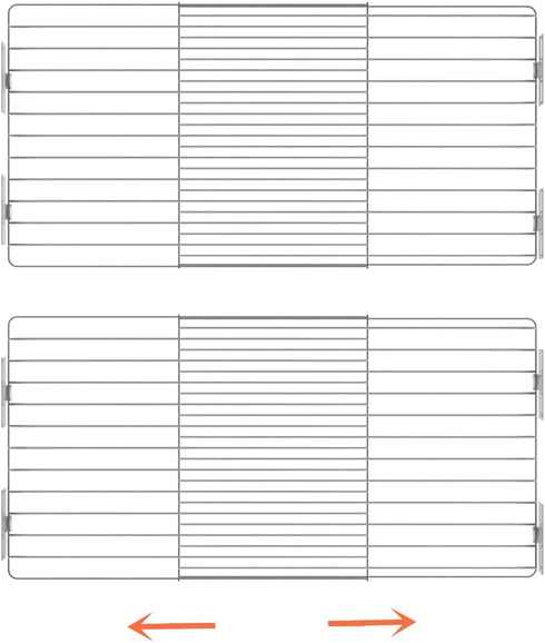 Slideep Adjustable Closet Storage Shelves, Stainless Steel Expandable Organizer System for School Locker
