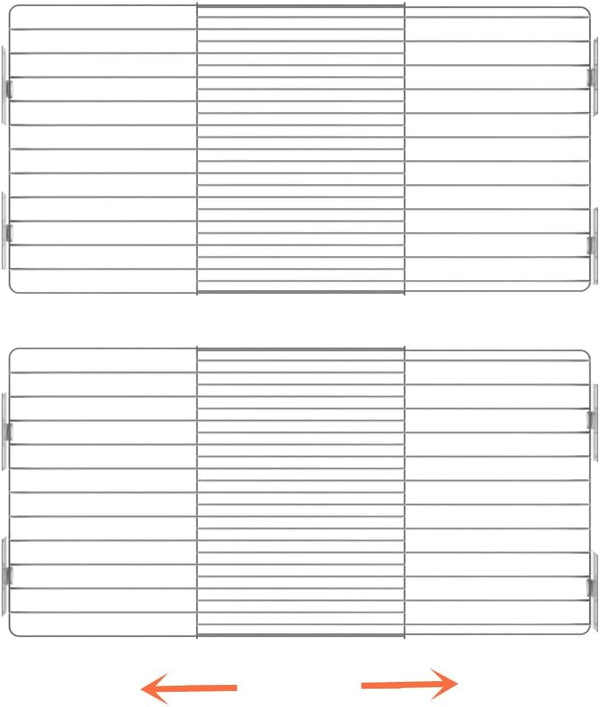 Slideep Adjustable Closet Storage Shelves, Stainless Steel Expandable Organizer System for School Locker