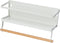 Household Essentials Metal Magnetic Spice Rack with Paper Towel Holder, White