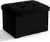 LINMAGCO Storage Ottoman Folding Foot Stool Velvet Foot Rest with Padded Modern