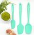 Chef Series 3 Piece Silicone Spatula Set - 600°F Heat Resistant Kitchen Scrapers for Cooking, Green