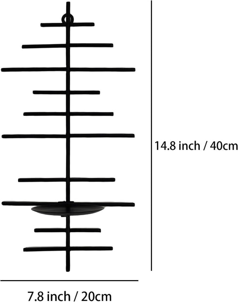 Set 2,Black AIM & GGKK Wall Candle Sconce of Wall Mounted Candle Holder for Home,Living Room, Dining Room,Rustic