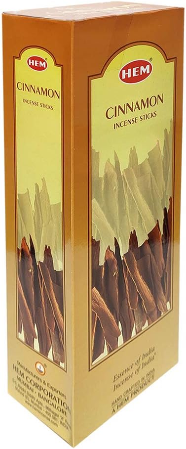 Cinnamon Incense Sticks Bundle with Holder, Hem Incense Sticks