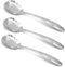 Set of 3 Stainless Steel Soup Spoons, Table Spoons, Dinner Spoons, Special Square Design