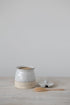 Creative Co-Op White Stoneware Sugar Pot with Lid