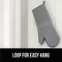 Gorilla Grip Heat and Slip Resistant Silicone Oven Mitts Set, 14.5 in, Gray