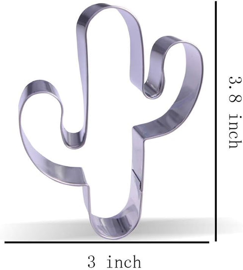 3.8 Inch Cactus Cookie Cutter, Stainless Steel