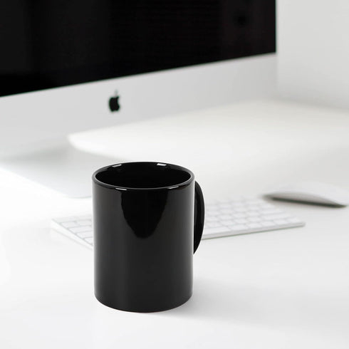 harebe 22 OZ Extra Large Coffee Mug, Smooth Ceramic Boss Giant Tea Cup for Dad Men, Black