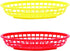 TableCraft Assorted Sandwich & Fry Basket Set, 6 Piece, 9", Red & Yellow