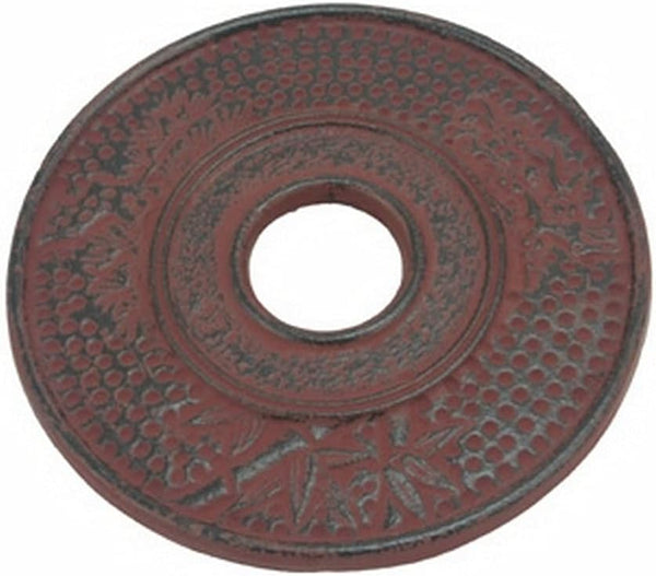 JapanBargain 4035 Cast Iron Trivet, 5-1/4 inch Bamboo Pine Plum Blossom for Teapot Kettle Hot Pot Holder Pads