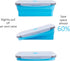 Collapsible Food Storage Containers with Airtight Lid & Air Vent, 40.5 oz, Kitchen Silicone Meal Prep Container Set