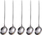 5PCS 8 304 Stainless Steel Soup Spoons, Thickened Mirror Finish Korean Teaspoons, Dishwasher Safe Dessert Spoons