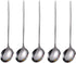 5PCS 8 304 Stainless Steel Soup Spoons, Thickened Mirror Finish Korean Teaspoons, Dishwasher Safe Dessert Spoons