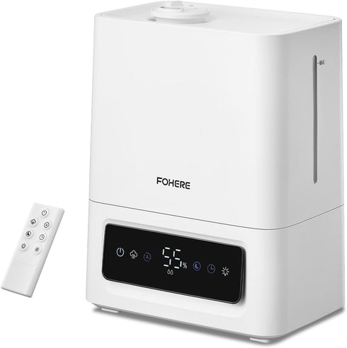 FOHERE 6L Humidifiers for Bedroom, 60H Cool Mist Humidifier for Large Room,