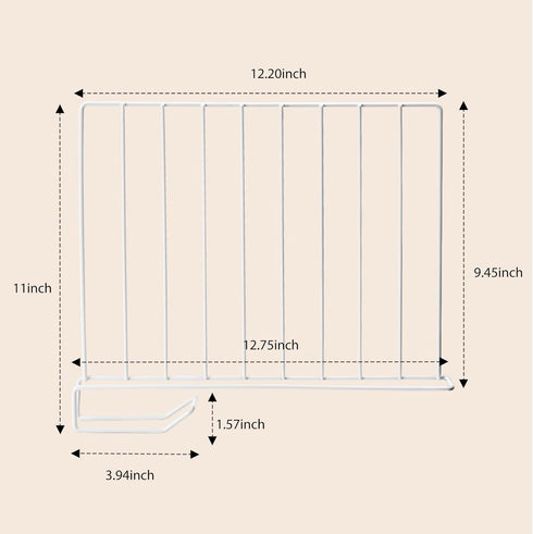 ziroland 8-Pack 9 Closet Closet Tall Metal Shelf Dividers for Organization, Wardrobe, Bookshelf, Cabinet, Cupboard