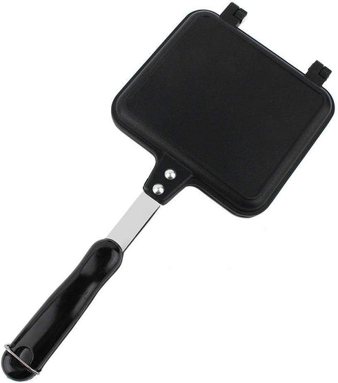 Double-Sided Non-stick Frying Pan, Grill Pan, Waffle Maker for Cake, Toast, Sandwich, Snack Griddle