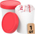 Starpack 'Freeze the Day' Ice Cream Storage Container, 2 Pcs, 1 Quart for Homemade Dessert