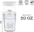 2-Pack 20oz Glass Jars with Lids, glass yogurt containers with lids, wide mouth mason jars, BPA free Food Storage