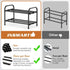 2-Tier Closet INSMART Expandable Shoe Rack:Stackable and Adjustable Shoes Organizer Storage Shelf, Sturdy and Durable