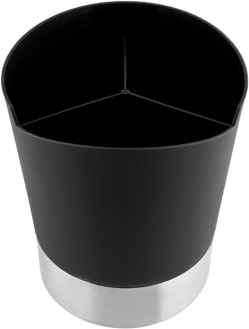 Straw Dispenser for Counter, 3 Compartment Utensil Holder Caddy for Spoons Forks Chopsticks Storage