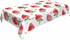 TKS MITLAN Summer 60 84 Inch 6-8 Red Strawberry Decorative Rectangle Tablecloth Fruits Strawberry Leaves Polyester